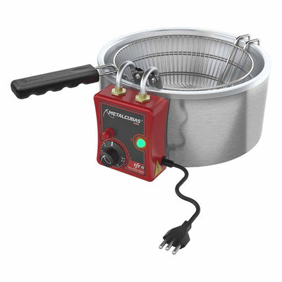 Metalcubas Tfre5 Freidora Eléctrica 1 Canastilla 5 Lts. Acero Inoxidable - Freidoras - Metalcubas - KitchenMax Store