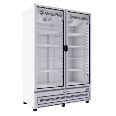 Metalfrio RB800 Refrigerador Vertical 2 Puertas de Cristal 8 Parrillas Iluminacion LED - - Metalfrio - KitchenMax Store
