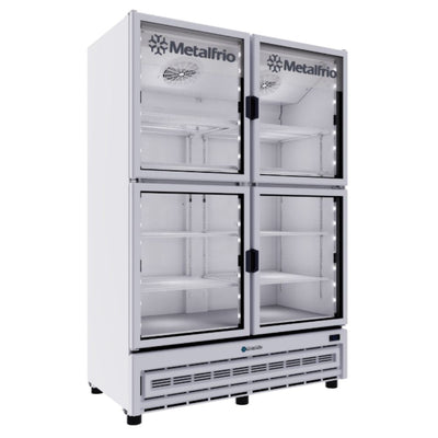 Metalfrio RB804 Refrigerador Vertical 4 Puertas Cristal 8 Parrillas Iluminacion LED - - Metalfrio - KitchenMax Store