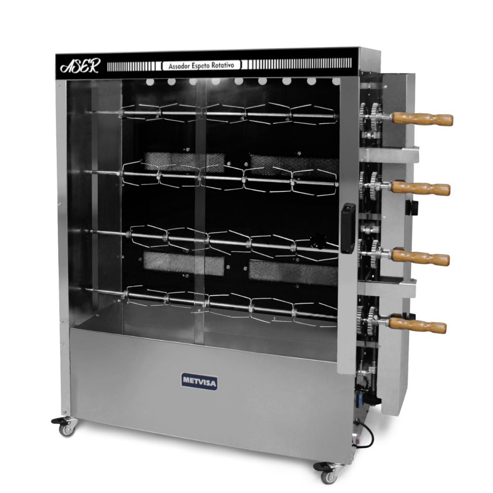 Metvisa MTA-ASER-40 Asador Pollos Rotativo Electrico para 20 Pollos Pollos Rotativo para Polleria Restaurante Banquetes Negocio Rostizado. KitchenMax.Store. Envíos seguros a todo México. Cotiza hoy mismo.