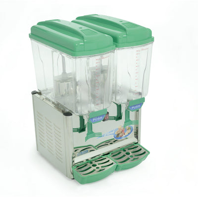 Migsa Lyj-230 Enfriador Aguas Frescas 2 Tanques 15 Lts. Acero Inoxidable Jugos Té Helado 110 V - Dispensadores de Bebidas - Migsa - KitchenMax Store