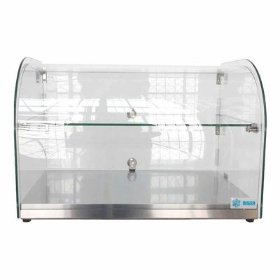 Migsa Rtz-45L Vitrina Exhibidora Neutra Cristal Curvo. 55.4 cm. 45 Lt/1.58 pies - Vitrinas Neutras - Migsa - KitchenMax Store