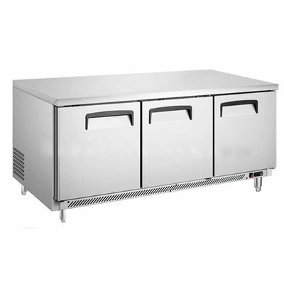 Migsa Uc-72C-3 Mesa Fria Refrigerada 3 Puertas Acero Inoxidable - Mesas de trabajo refrigeradas - Migsa - KitchenMax Store