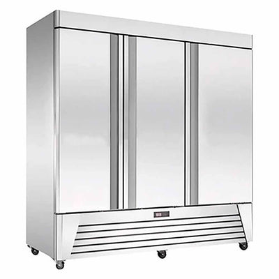 Migsa Ur-78C-3 Refrigerador Vertical 3 Puertas Sólidas 12 Parrillas Acero Inoxidable - Refrigeradores - Migsa - KitchenMax Store
