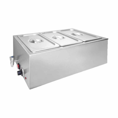 Migsa Zck165At-3 Baño María Rectangular 3 Insertos Acero Inoxidable - Baños María - Migsa - KitchenMax Store