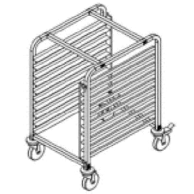 Migsa BN-T02 Carro Espiguero 10 Charolas - - Migsa - KitchenMax Store