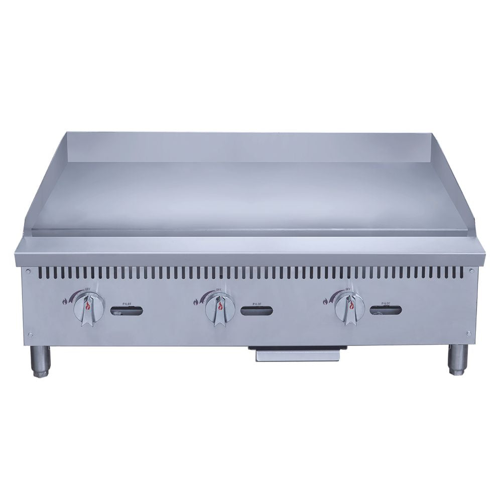 Migsa MGRG-36-MG Plancha Comercial Frente 92 cm Gas 3 Quemadores Acero Inoxidable - - Migsa - KitchenMax Store