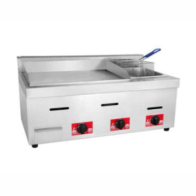 Migsa PFM85SI Plancha Grill Lisa Freidora Frente 85 cm Gas 3 Controles Acero Inoxidable - - Migsa - KitchenMax Store