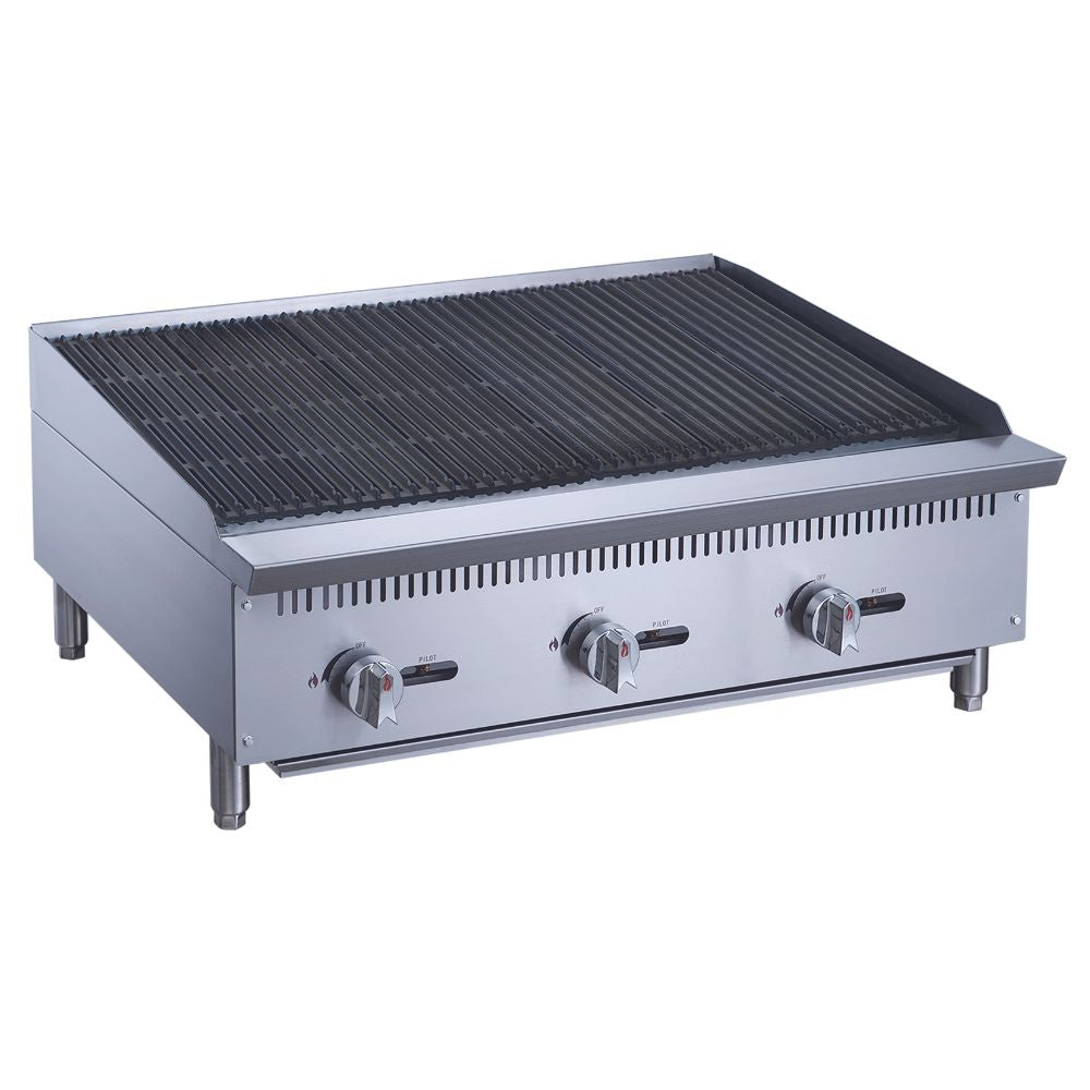Migsa RFS-36-MG Asador Comercial Frente 61 cm Gas 3 Controles Acero Inoxidable - - Migsa - KitchenMax Store