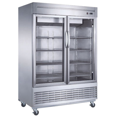 Migsa UR-54F-2G Congelador Vertical 2 Puertas Cristal Acero Inoxidable - - Migsa - KitchenMax Store