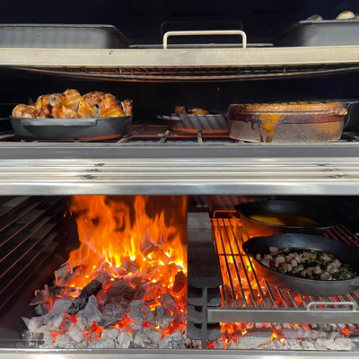 Pira 120 LUX SD/ED 120.108 Horno Vertical con Doble Puerta Extragrande para Carbon y Leña - - Migsa - KitchenMax Store