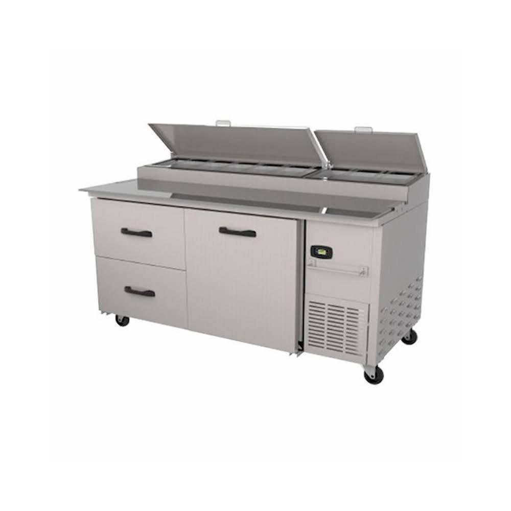 Torrey PPT67-21R1S PTMF-1022059 Mesa Preparacion 1 Puerta 1 Cajones - Mesas de trabajo refrigeradas - Torrey - KitchenMax Store