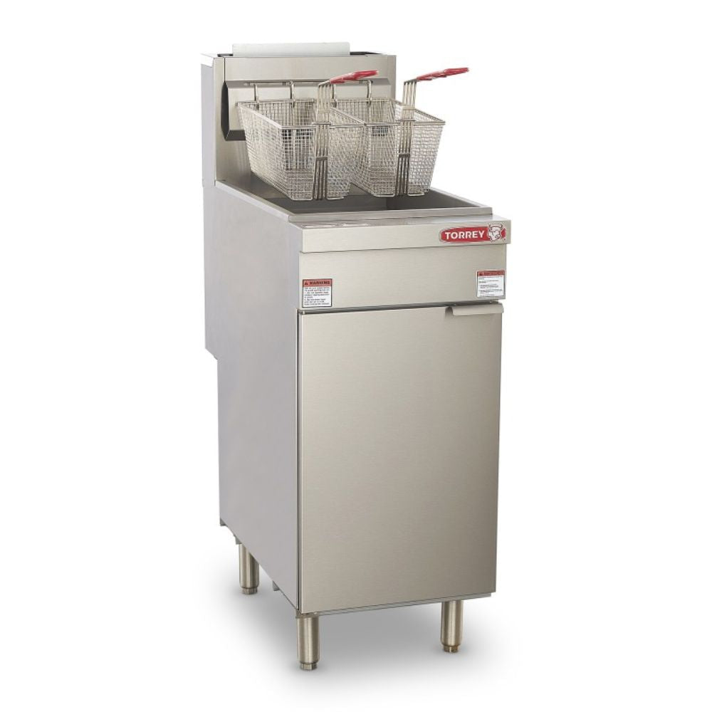 Torrey FRT-15G CQFRG015028 Freidora Gas 2 Canastillas 15 Litros Acero Inoxidable - - Torrey - KitchenMax Store