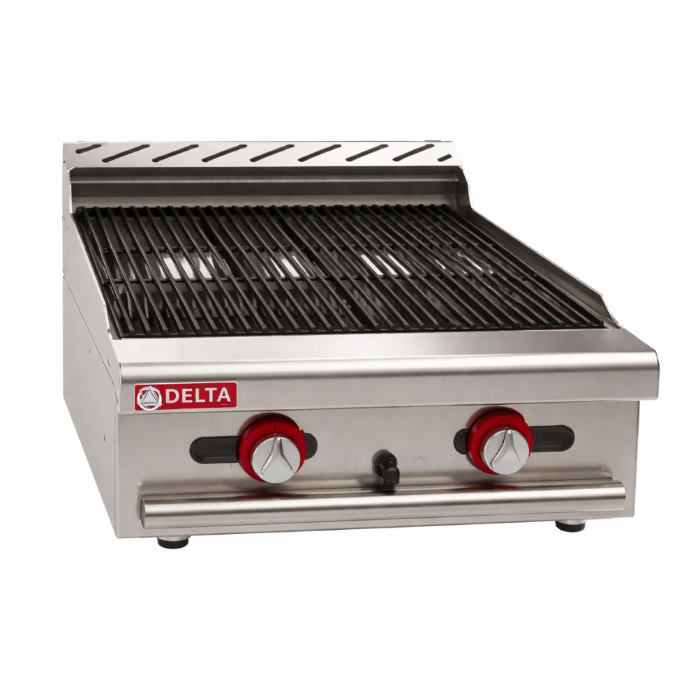ASADOR DELTA 2-ASR | Asador 61 cm | Gas | 2 Quemadores |  | para Carnes Verduras | Restaurante Fonda Comedor Industrial Buffet Banquetes Cenadurias Cafeteria Restoran Food Truck