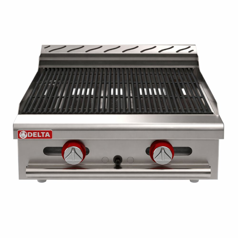ASADOR DELTA 2-ASR | Asador 61 cm | Gas | 2 Quemadores |  | para Carnes Verduras | Restaurante Fonda Comedor Industrial Buffet Banquetes Cenadurias Cafeteria Restoran Food Truck