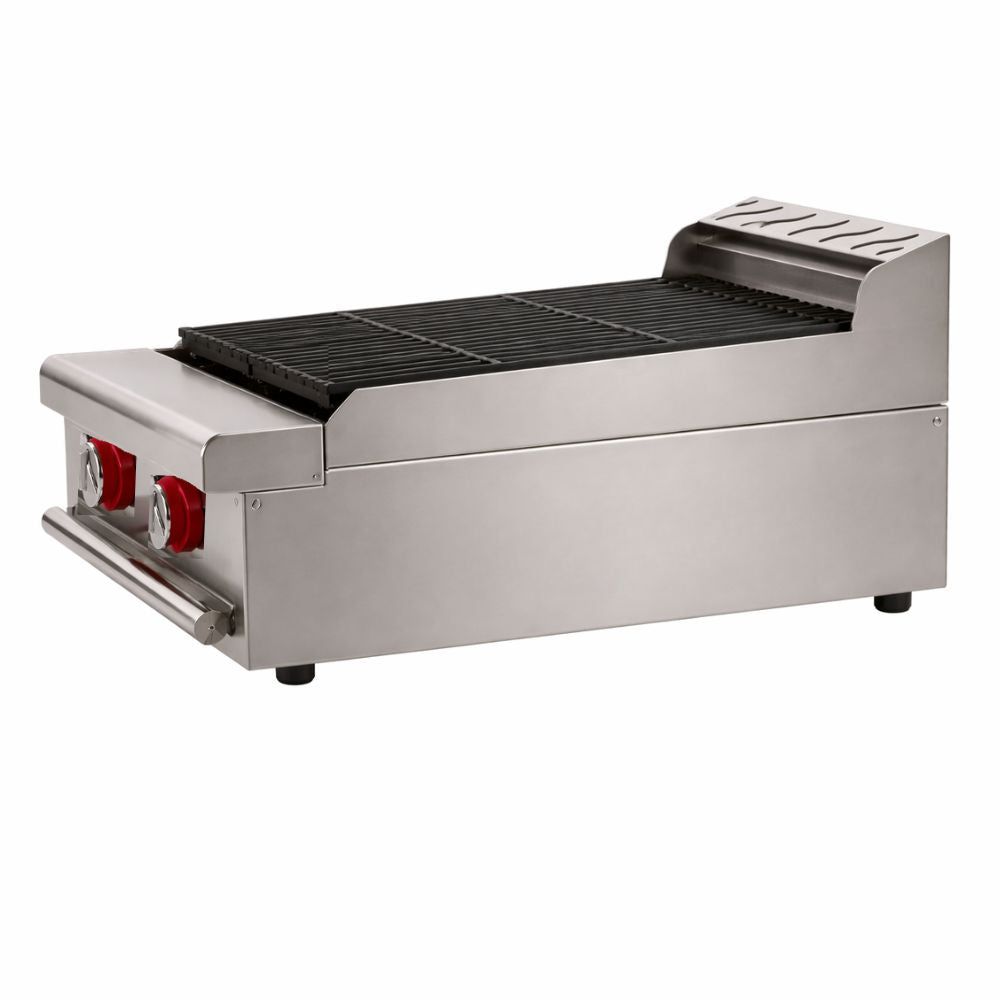 ASADOR DELTA 2-ASR | Asador 61 cm | Gas | 2 Quemadores |  | para Carnes Verduras | Restaurante Fonda Comedor Industrial Buffet Banquetes Cenadurias Cafeteria Restoran Food Truck
