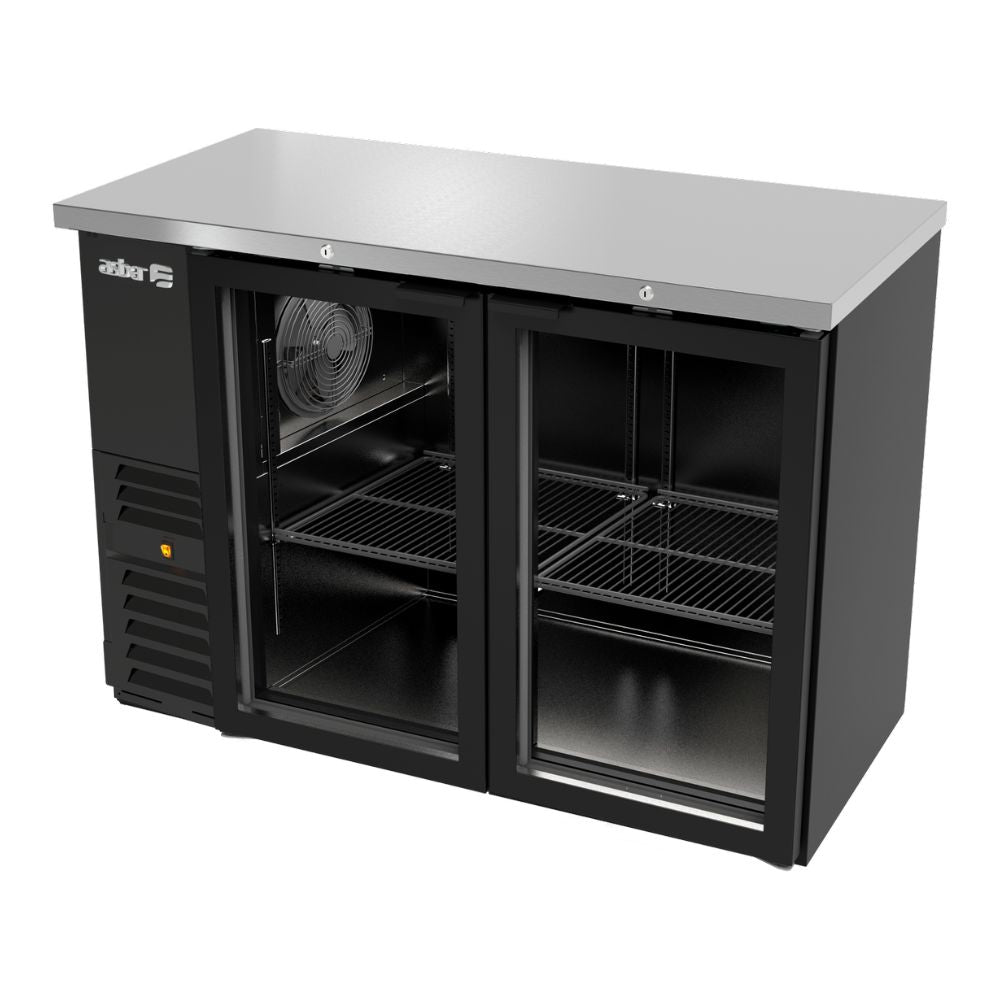 Refrigerador Asber ABBC-24-48-G Hc / Sg-hc, refrigerador contra barra, en acero inoxidable.