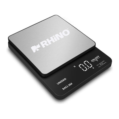 Báscula Rhino BACI-3M, báscula digital de precisión, en acero inoxidable.