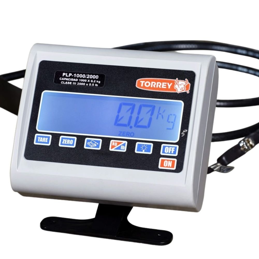 BASCULA ALÁMBRICA PLATAFORMA BAJO PERFIL TORREY 0PLP6000-5 | Bascula Alámbrica Plataforma Bajo Perfil 6000 Kg Función TARA | Electrónica | Almacén Paquetería Comercio | Paqueterias Costales Cajas Paquetes