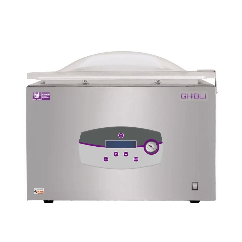 Empacadora al Vacío Besser Vacuum Ghibli+, en acero inoxidable.