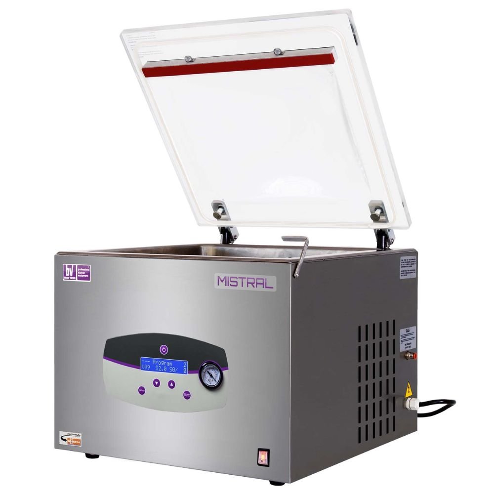 Empacadora al Vacío Besser Vacuum Mistral+, en acero inoxidable.