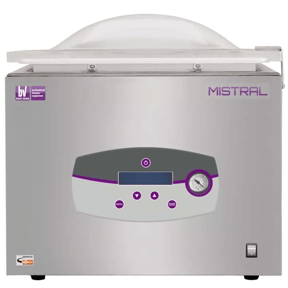 Empacadora al Vacío Besser Vacuum Mistral+, en acero inoxidable.