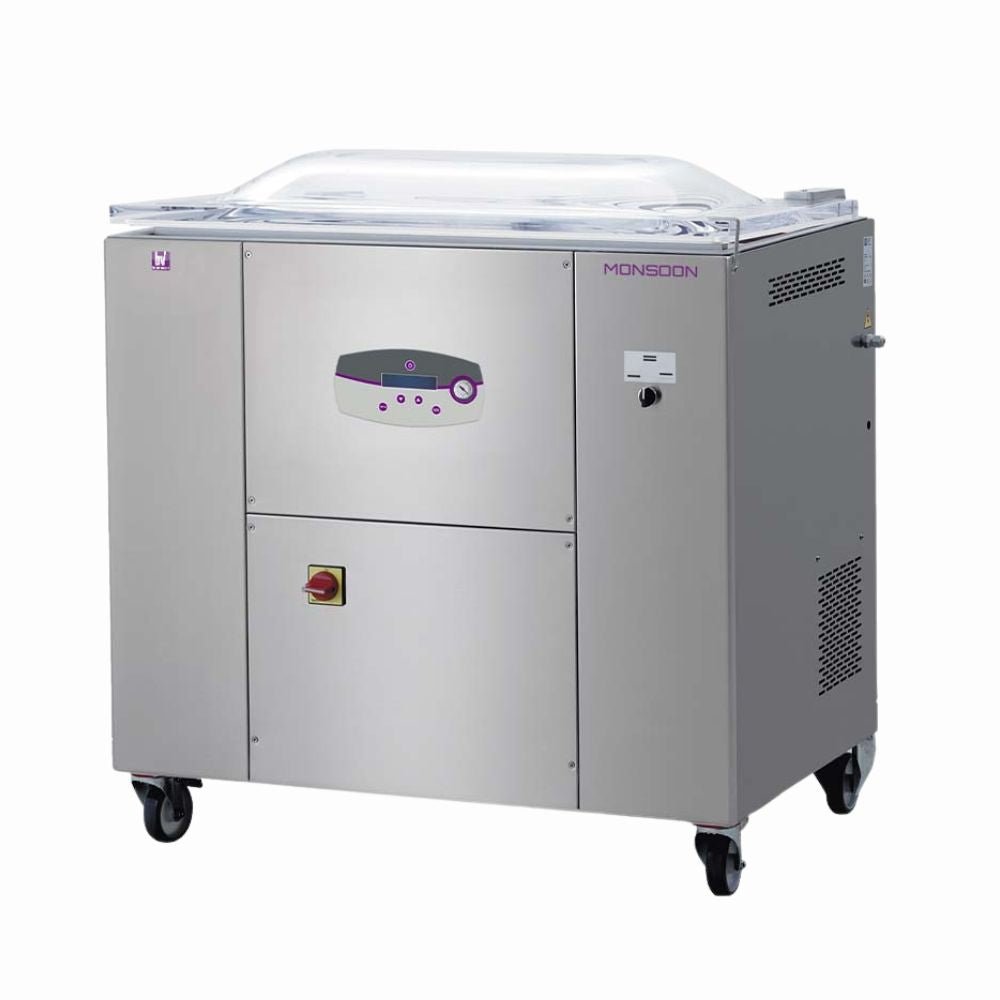 Empacadora al Vacío Besser Vacuum Monsoon+, en acero inoxidable.
