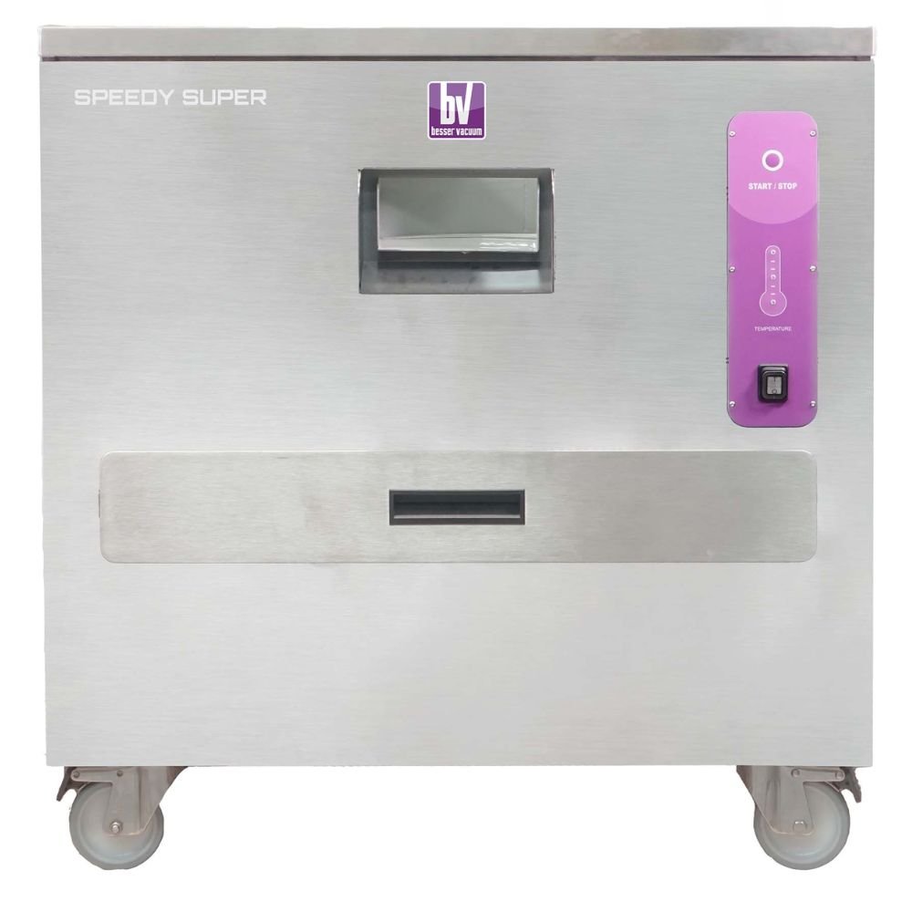 Abrillantadora Besser Vacuum Speedy Super, en acero inoxidable.