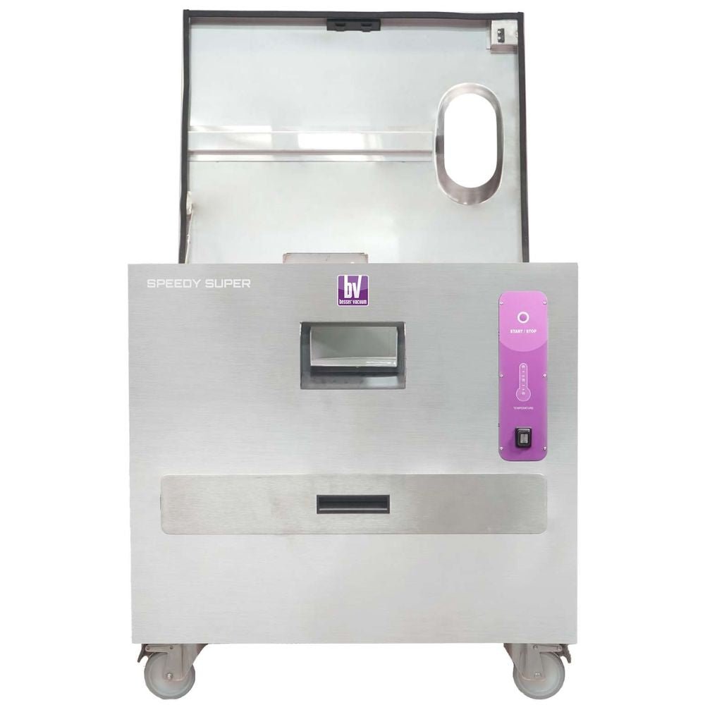 Abrillantadora Besser Vacuum Speedy Super, en acero inoxidable.