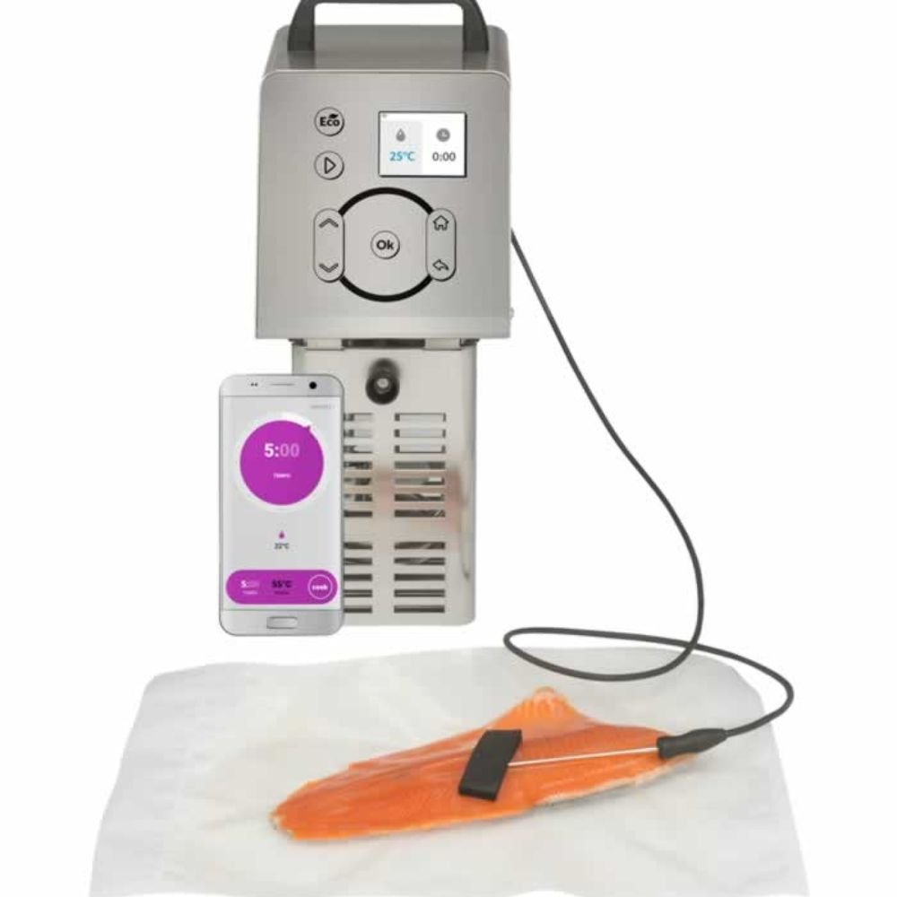 Termocirculador Besser Vacuum Vacook Wifi, cocina alimentos restaurante, en acero inoxidable.