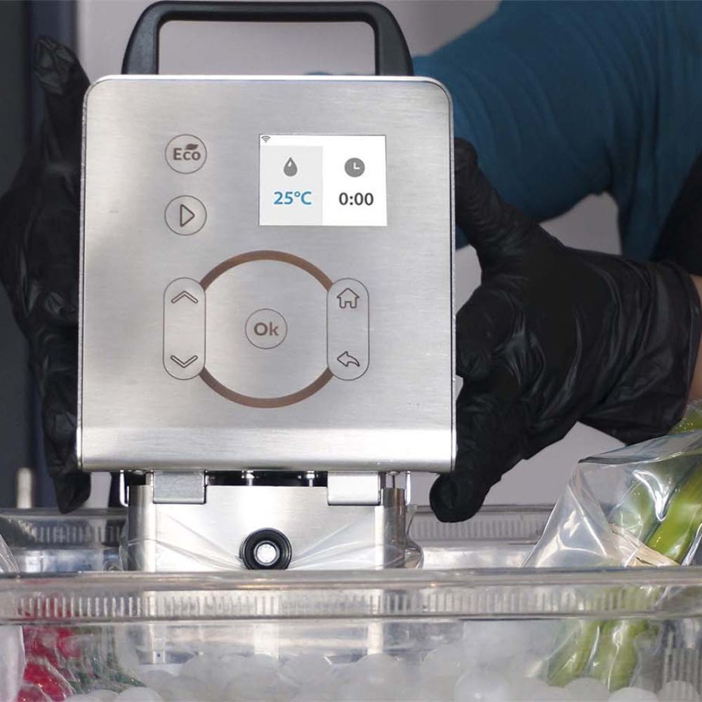 Termocirculador Besser Vacuum Vacook Wifi, cocina alimentos restaurante, en acero inoxidable.