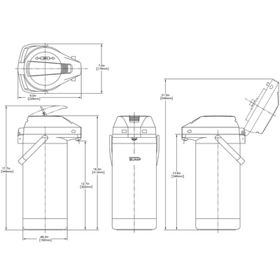 Bunn Airpot SST LA Termo 3.8 Litros Caja 6 Piezas -  - Bunn - KitchenMax Store