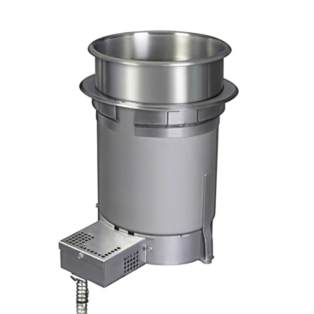 Calentador de Alimentos Hatco HWB-4QTD, warmer redondo para empotrar.