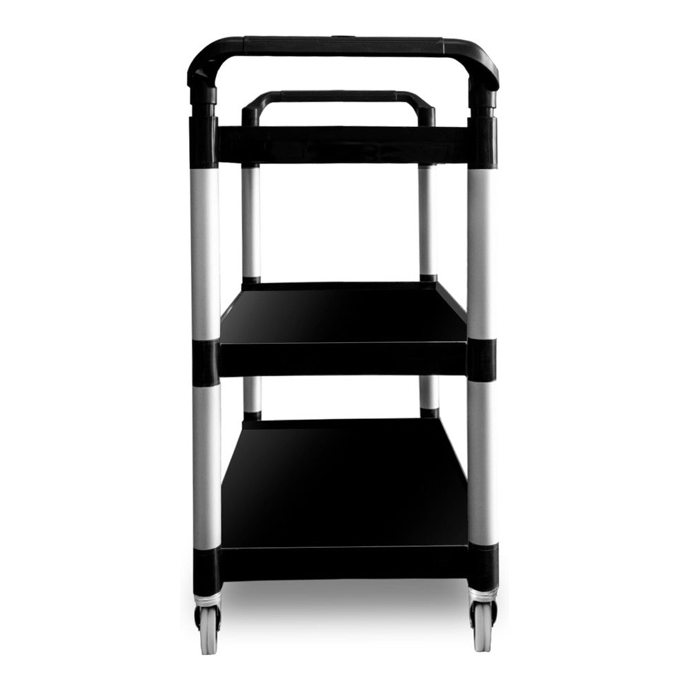 CARRITO DE SERVICIO RHINO CARSEP-03 | Carrito de Servicio 3 Niveles | Capacidad 100 kg | Estructura de Aluminio | Restaurante Hotel Cafetería