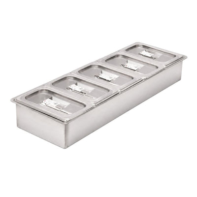 Charola Kitchenmax Store MLM1588686557, charola porta insertos, en acero inoxidable.