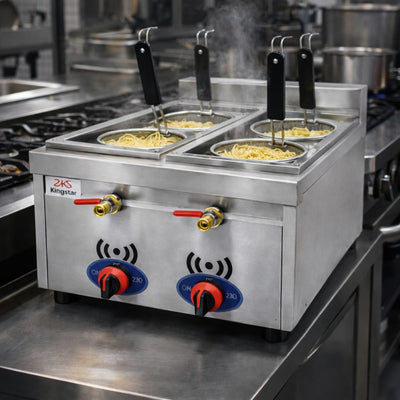 COCEDOR KINGSTAR CPSKG | Cocina de Pasta Sobremesa | Gas | Restaurante Comida Rápida Cocedor Restaurante Industrial Banquetes Calentar Preparación Alimentos Cocer Hervir Bascular Enfriar Hostelería
