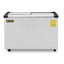 Congelador Rhino CONGECRI-10C, congelador tapa de cristal curva.