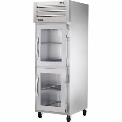 CONGELADOR TRUE STG1F-2HG-HC | Congelador Vertical | 2 Medias Puertas Cristal | Acero Inoxidable Aluminio | Restaurante Pastelería Cremería Supermercado Tienda Abarrotes Cocina Restaurante Industrial Comedor Tienda de Convivencia Cremeria Carniceria Congelar