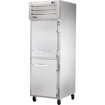 CONGELADOR TRUE STG1F-2HS-HC | Congelador Vertical | 2 Medias Puertas Solidas | Acero Inoxidable Aluminio | Restaurante Cocina Industrial Cremería Supermercado Tienda Abarrotes Cocina Restaurante Industrial Comedor Tienda de Convivencia Cremeria Carniceria Congelar