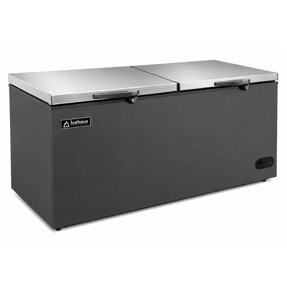 Congelador Icehaus Ctc -24 – Ss-g, 2 tapas de cofre, en acero inoxidable.
