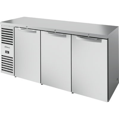 CONTRABARRA REFRIGERADA TRUE TBR84-RISZ1-L-S-SSS-1 | Contrabarra Refrigerada | 3 Puertas Sólidas | Acero Inoxidable | para Antro Bar Cervecería