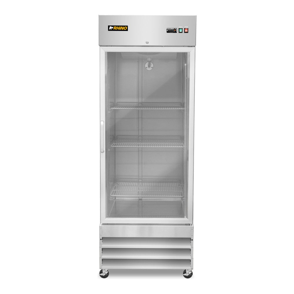 CONGELADOR RHINO CONVECRI-23 | Congelador Vertical | 1 Puerta Cristal | Capacidad 21 Pies Cúbicos | Acero Inoxidable | Restaurante Supermercado Carnicería