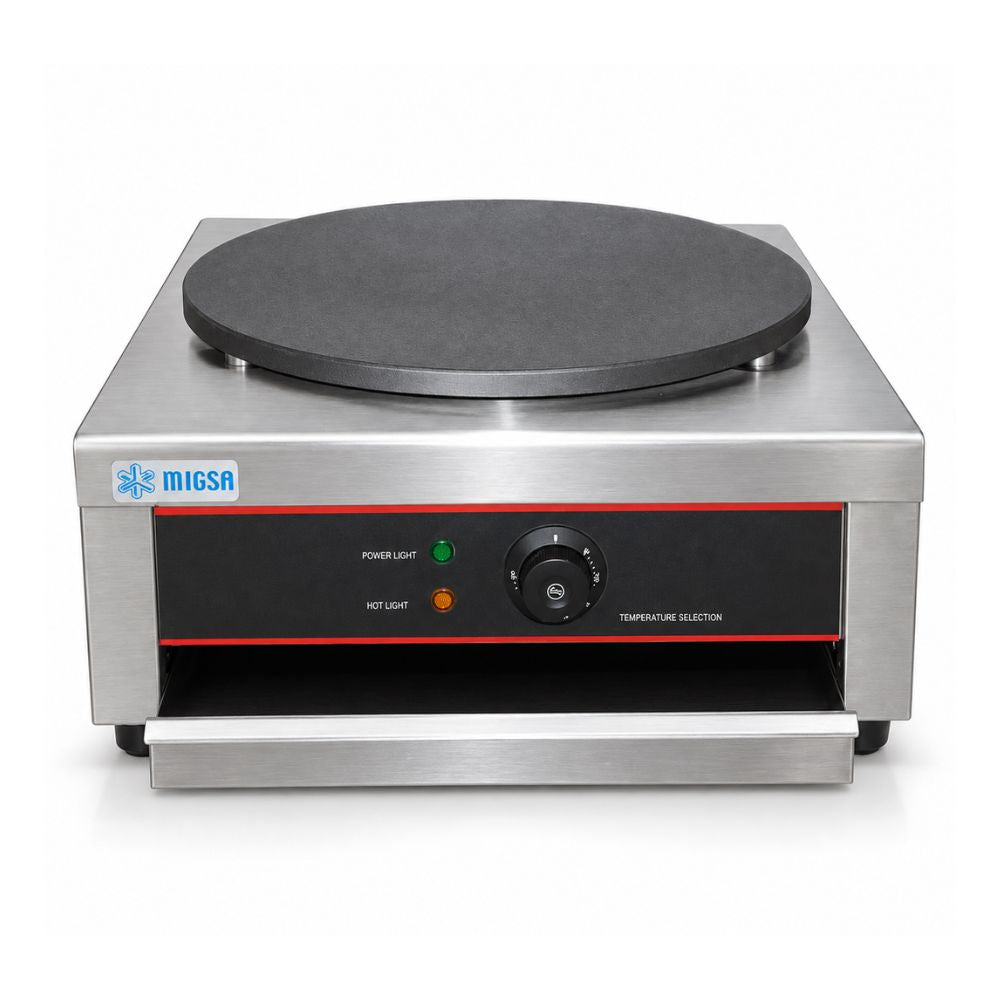Crepera Migsa EM-1, crepera sencilla, en acero inoxidable.