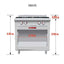 ESTUFA CORIAT EC-4-GA HD DE PISO | Estufa | 4 Quemadores Extra Grandes | Gabinete Abierto | Gas | Cenaduría Lonchería Fonda | Estufa Quemador Gabinete Heavy Duty Restaurante Comedor Acero Charola Residuos Preparación Alimento Comida Master Respaldo