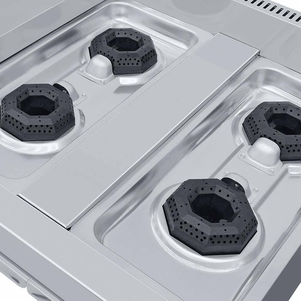 Coriat MULTICHEF MASTER MESA Estufa 4 Quemadores Plancha Gratinador - Estufas Maestras - Coriat - KitchenMax Store