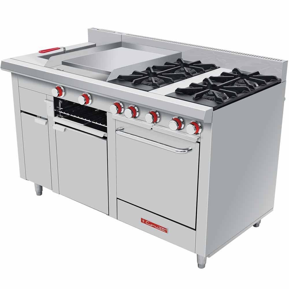 Coriat MULTICHEF MASTER TURBO Estufa 1 parrilla 4 Quemadores Horno Plancha - Estufas / Parrillas - Coriat - KitchenMax Store