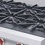 PARRILLA CORIAT PCV-6 MASTER | Parrilla 6 Quemadores | 3 Parrillas Hierro Fundido | Sobre Cubierta Semi-sellada | Gas | Lámina Acero Aluminizado. | Parrilla Quemadores Estufa Respaldo Empotrar Charola Residuos Hotel Comida Alimentos Cocción Base Heavy Duty Acero inoxidable Hotel Restaurante Cenaduria Indsutrial Uso Rudo Master Cocina