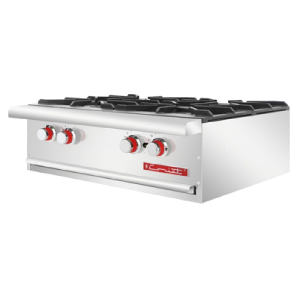 CPARRILLA CORIAT PCV-4 HD | Parrilla 4 Quemadores | 1 Parrilla en Hierro Fundido | 1 Cubierta Semi-Sellada | Gas | Lámina Acero Aluminizado. | Parrilla Quemadores Estufa Respaldo Empotrar Charola Residuos Hotel Comida Alimentos Cocción Base Heavy Duty Acero inoxidable Hotel Restaurante Cenaduría Industrial Uso Rudo Master Cocina