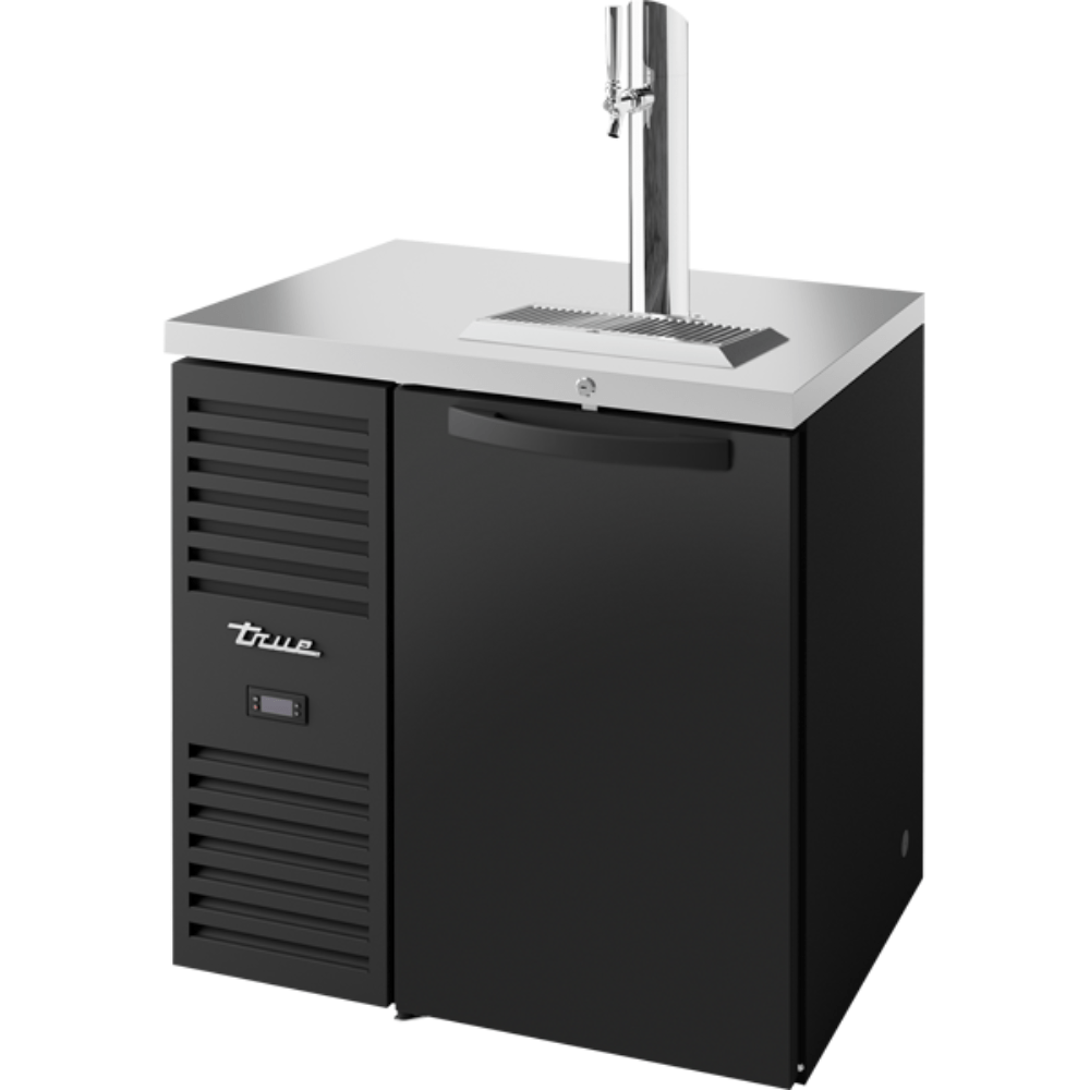 DISPENSADOR DE CERVEZA TRUE TDR32-RISZ1-L-B-S-1 | Dispensador de Cerveza Fría | Refrigerada | Capacidad 1 Barril de 1/2 | Negro | para Pub Bar Restaurante