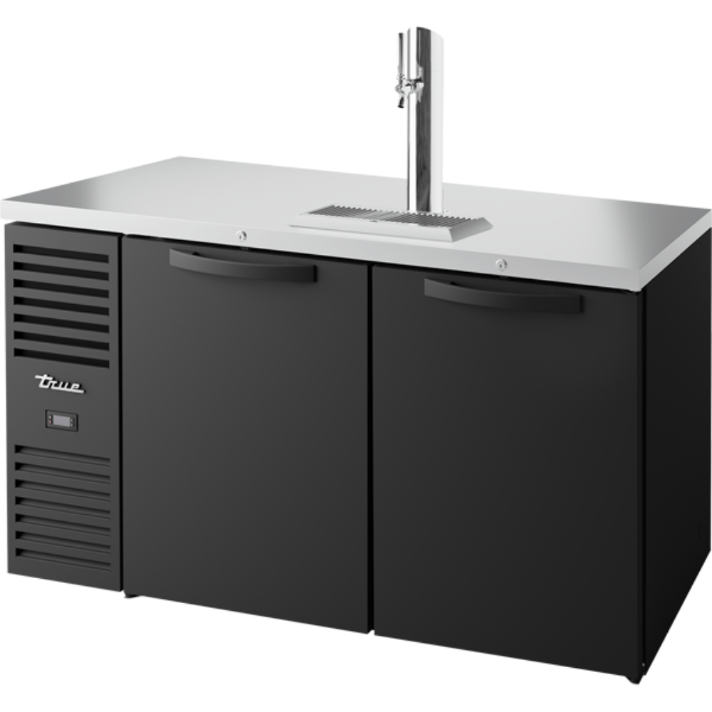 DISPENSADOR DE CERVEZA TRUE TDR60-RISZ1-L-B-SS-1 | Dispensador de Cerveza Refrigerada | Sistema de Refrigeración a la Izquierda | Puertas Negras | Para Pub Cervecería Bar